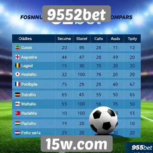 Comparação de odds no 9552bet e concorrentes